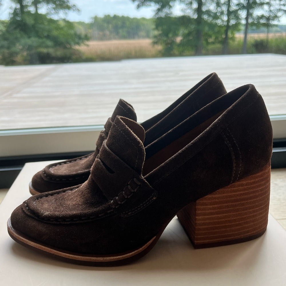 Kork-Ease Modeste Loafer Suede Dark Brown Size 7